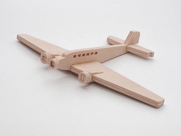 Laser Cut Aircraft Model Junkers Ju 52 SVG File - FILEFORCNC.COM