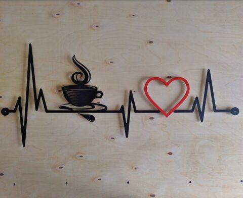 Laser Cut Coffee Cardio Wall Decor Free Vector