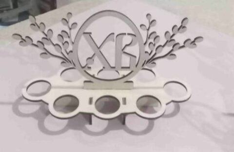 Laser Cut Decorative Easter Egg Stand Free Vector