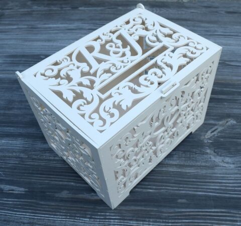 Laser Cut Wedding Card Box Party Decorations Wooden Wedding Money Box Free Vector